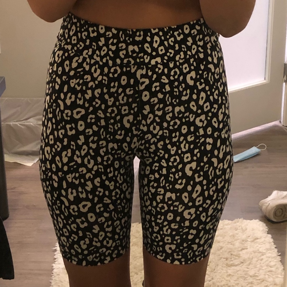 Leopard Print Biker Shorts